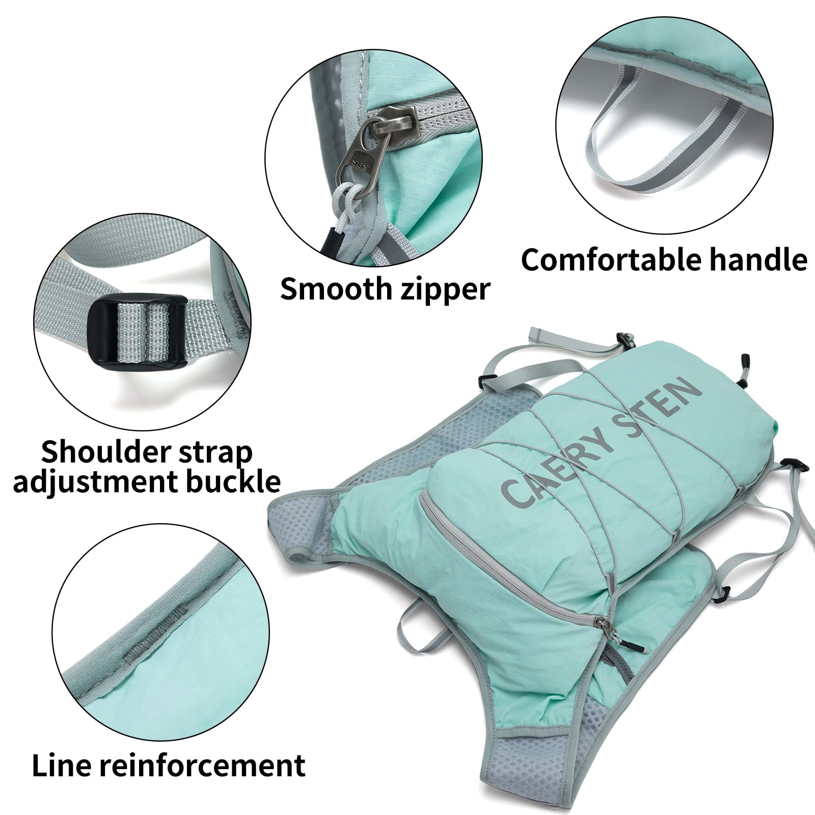 Carey STEN Mochila hidratada, chaleco para correr, combinada con una bolsa de agua de 1.5 L, mochila de senderismo, adecuada para correr, senderismo, maratón y tanto hombres como mujeres