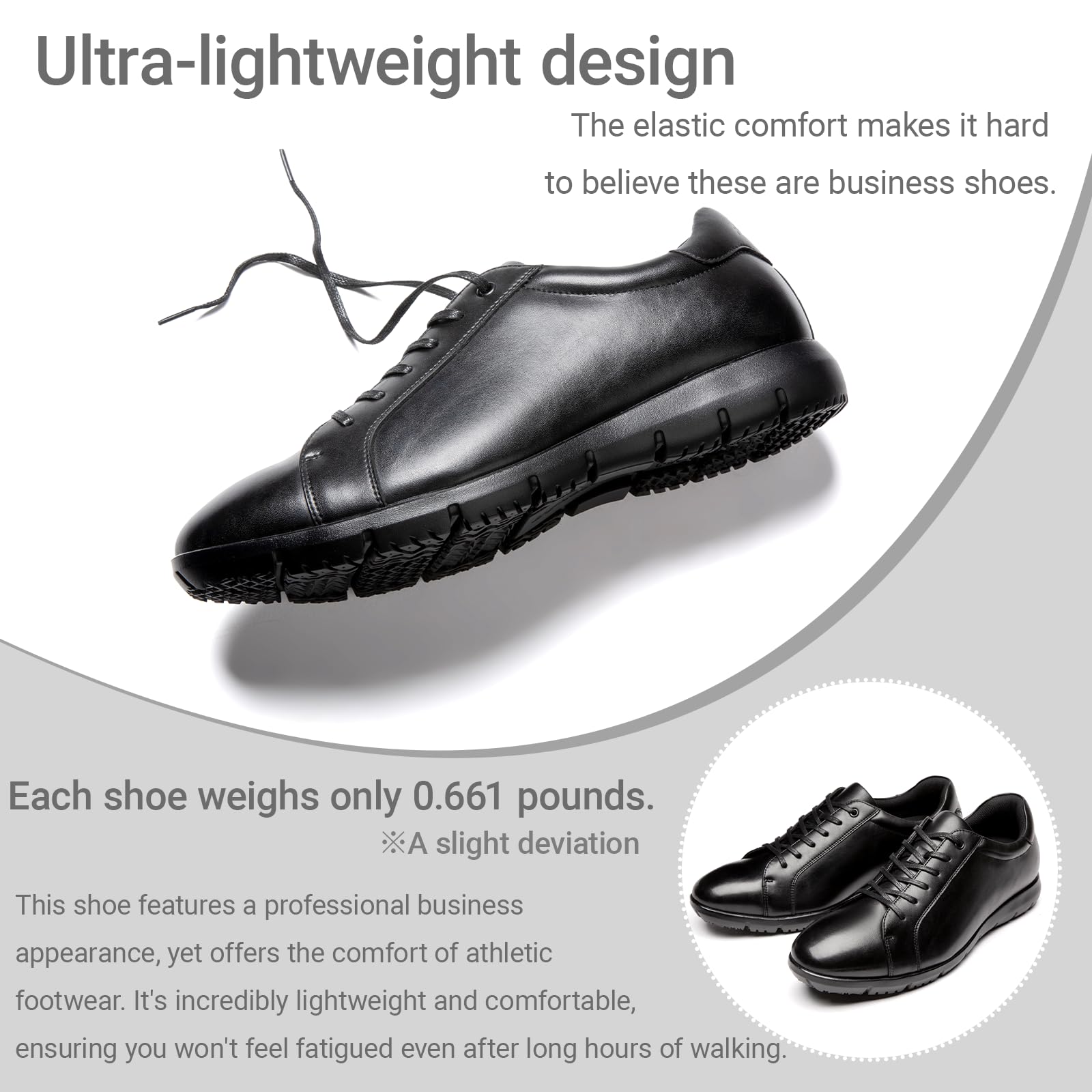 Poerkan Sneaker da uomo in pelle leggera – supporto per arco plantare, antiodore e anti-fatica, per una passeggiata tutto il giorno, raccomandate dai fisioterapisti