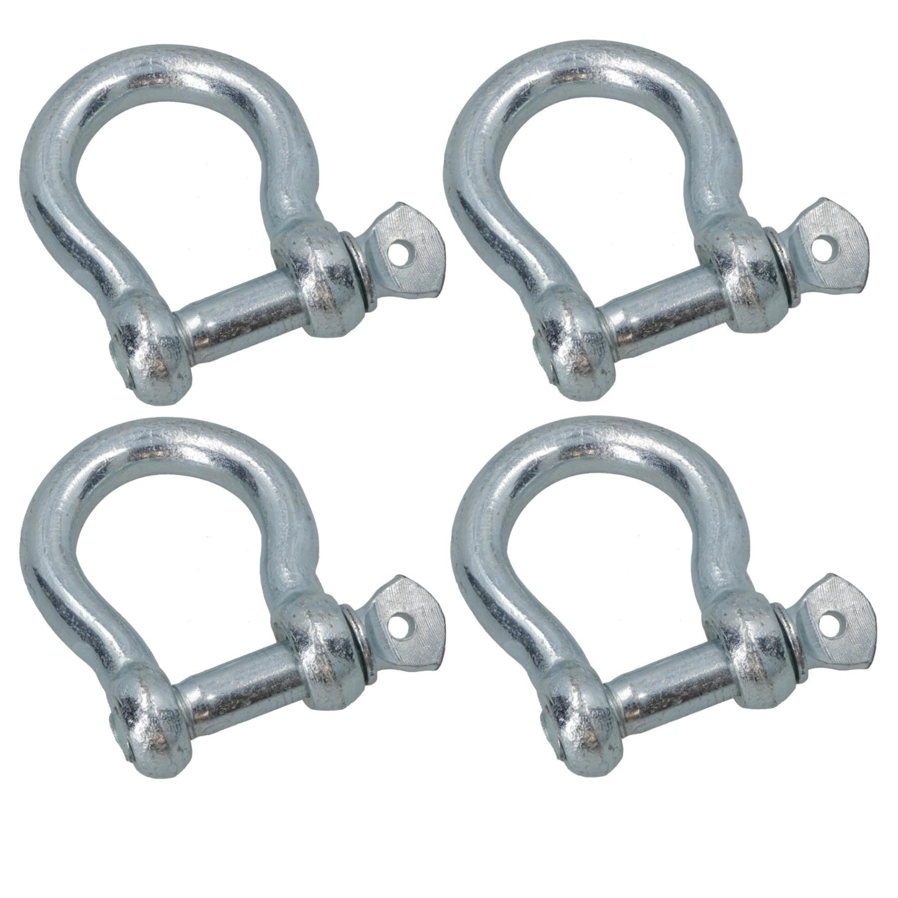 AB Tools 25mm Galvanised Bow Shackle 4 Pack Link Chandlery Boat Yacht