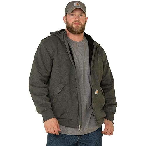 Carhartt Men's Rain Defender Loose Fit Midweight ThermalLined Full-Zip Sweatshirt