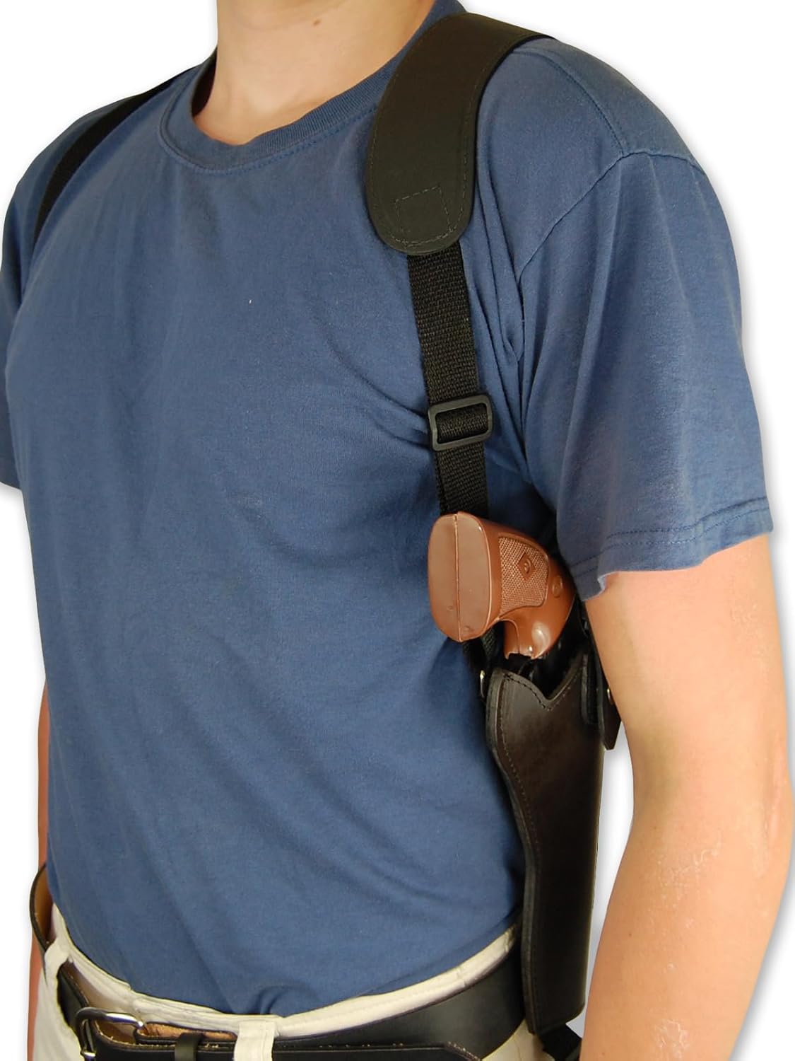 Barsony New Black Leather Cross Harness Vertical Shoulder Holster for 4" 38 357 44 Revolvers