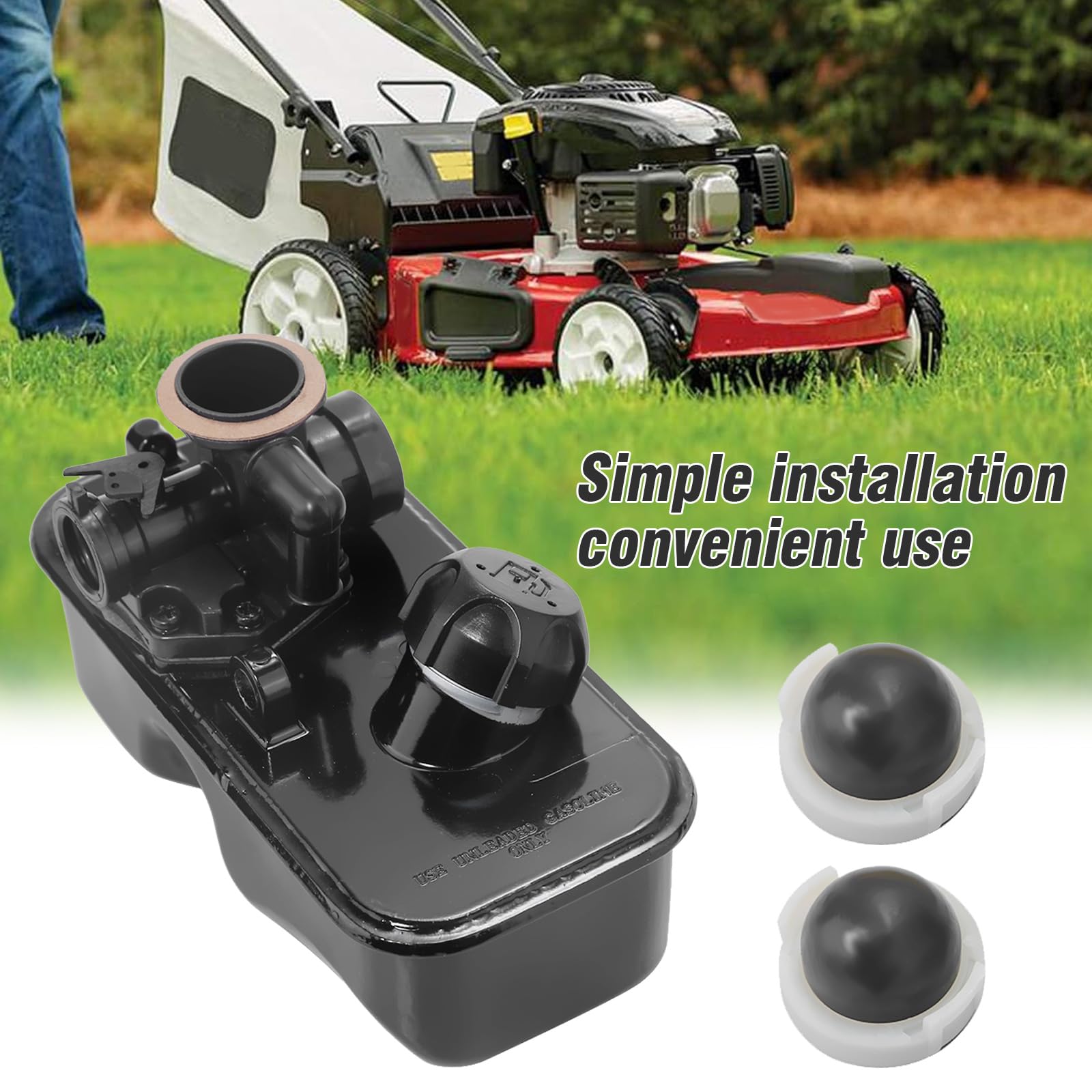 Depósito de combustible y carburador con foco de imprimación para Briggs & Stratton 498809 498809A 795469 794147 699660 794161 498811