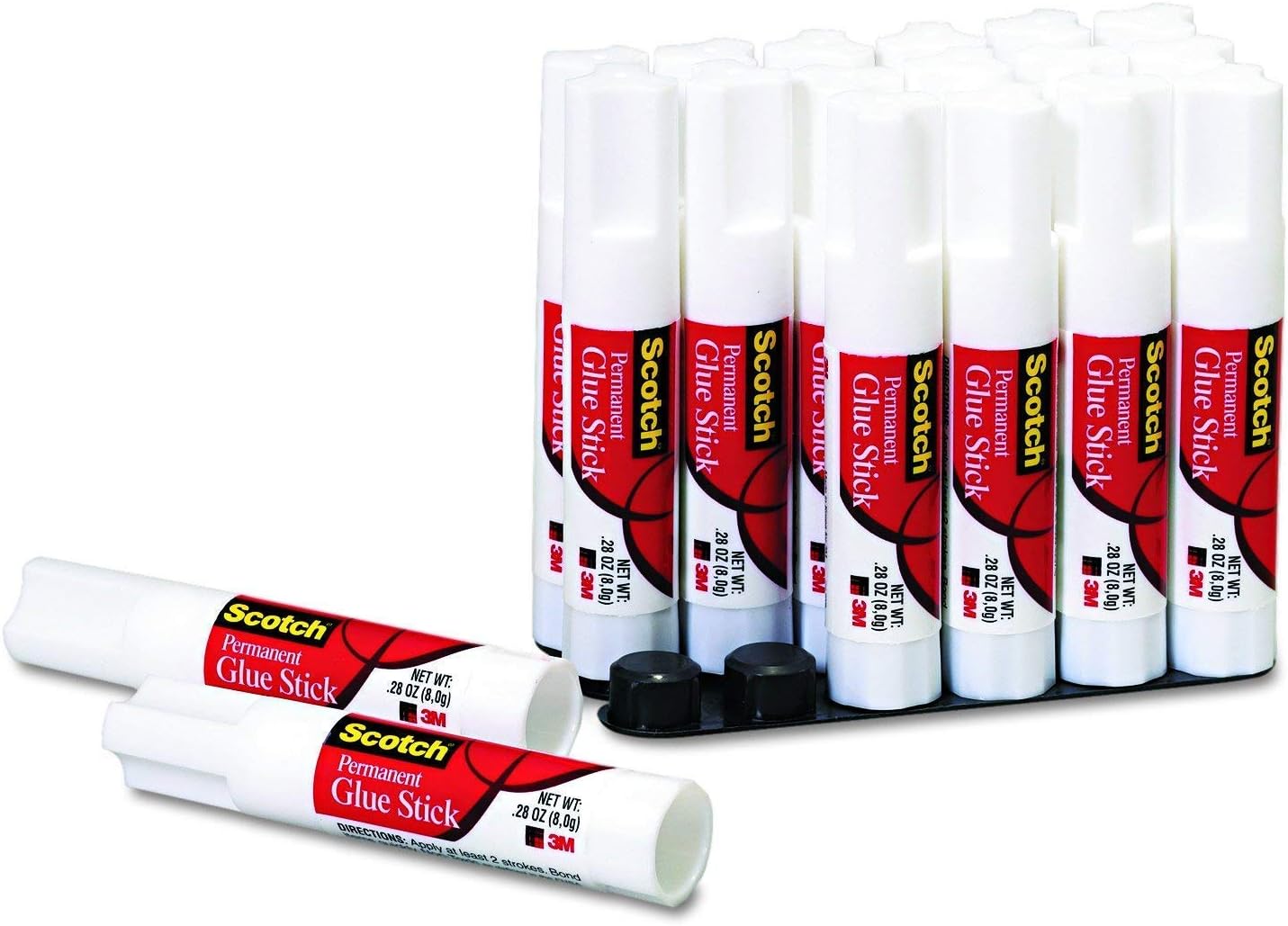 Scotch Glue Stick, .28 oz, 18-Pack, Acid Free and Non-Toxic (6008-18)
