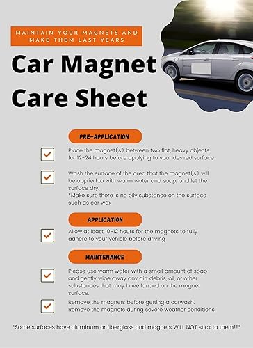 Miniatura 4 de Paquete de dos (2) imanes personalizados para automóvil con esquinas redondeadas, personaliza tu mensaje, a todo color, impresión digital (elige tu