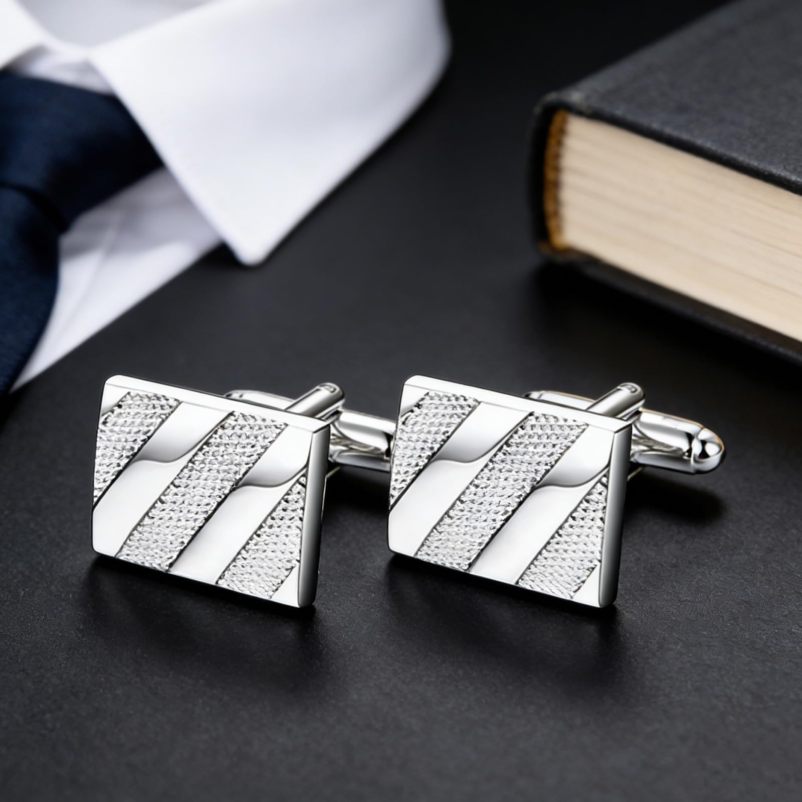 Gemelli a tema francese Lucidatura in rame Gemelli per camicie Accessori Gioielli da lavoro per figlio, padre, marito Gemelli per camicie da donna