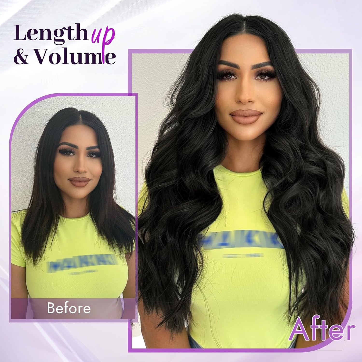 Clip in Extensions Real Human Hair Black Remy Lace Weft 20 Inch 7PCS 120g for Women