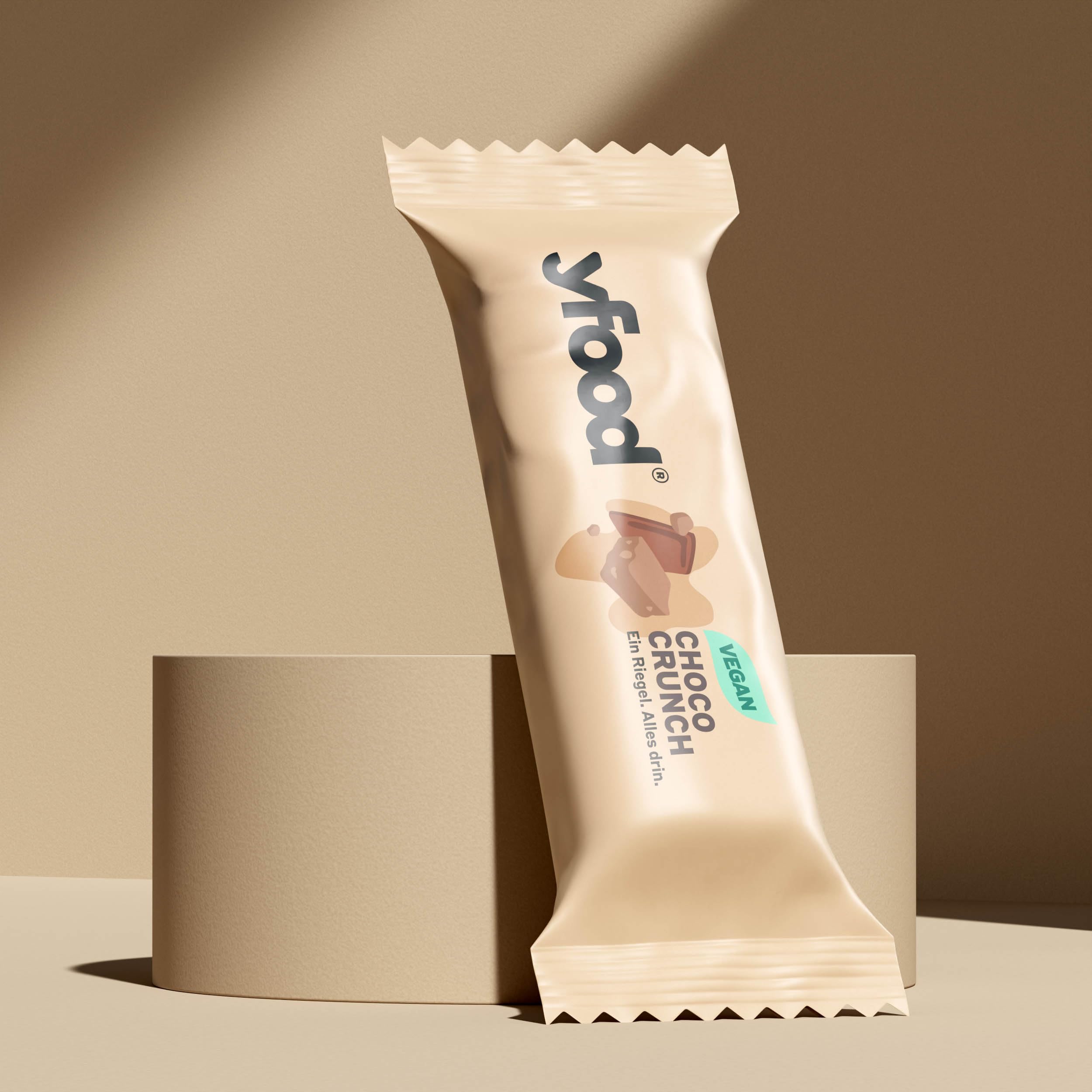 yfood Riegel Vegan Choco Crunch, mit 10 g Protein, 12 Riegel á 60g