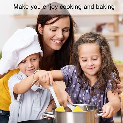 Miniatura 7 de uxcell Espátula de silicona flexible, resistente al calor, antiarañazos, antiadherente, raspador para cocinar, hornear, amarillo