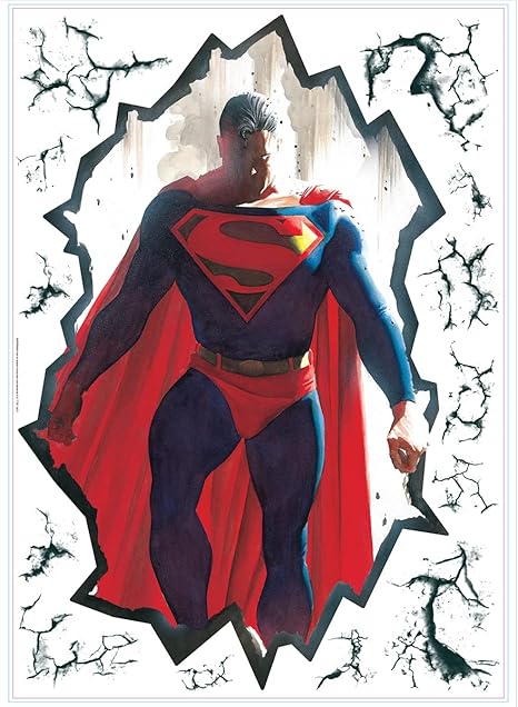 値引きする Roommates Rmk4945tbm Alex Ross Superman Cracked Giant Peel And Stick Wall Decal並行輸入品 期間限定 半額以下