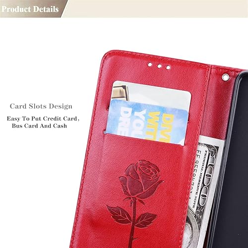 Miniatura 4 de NB - Funda para iPhone 8 Plus tipo cartera para mujer, funda para iPhone 7 Plus con tarjetero magnético de cuero con tarjetero con función atril,