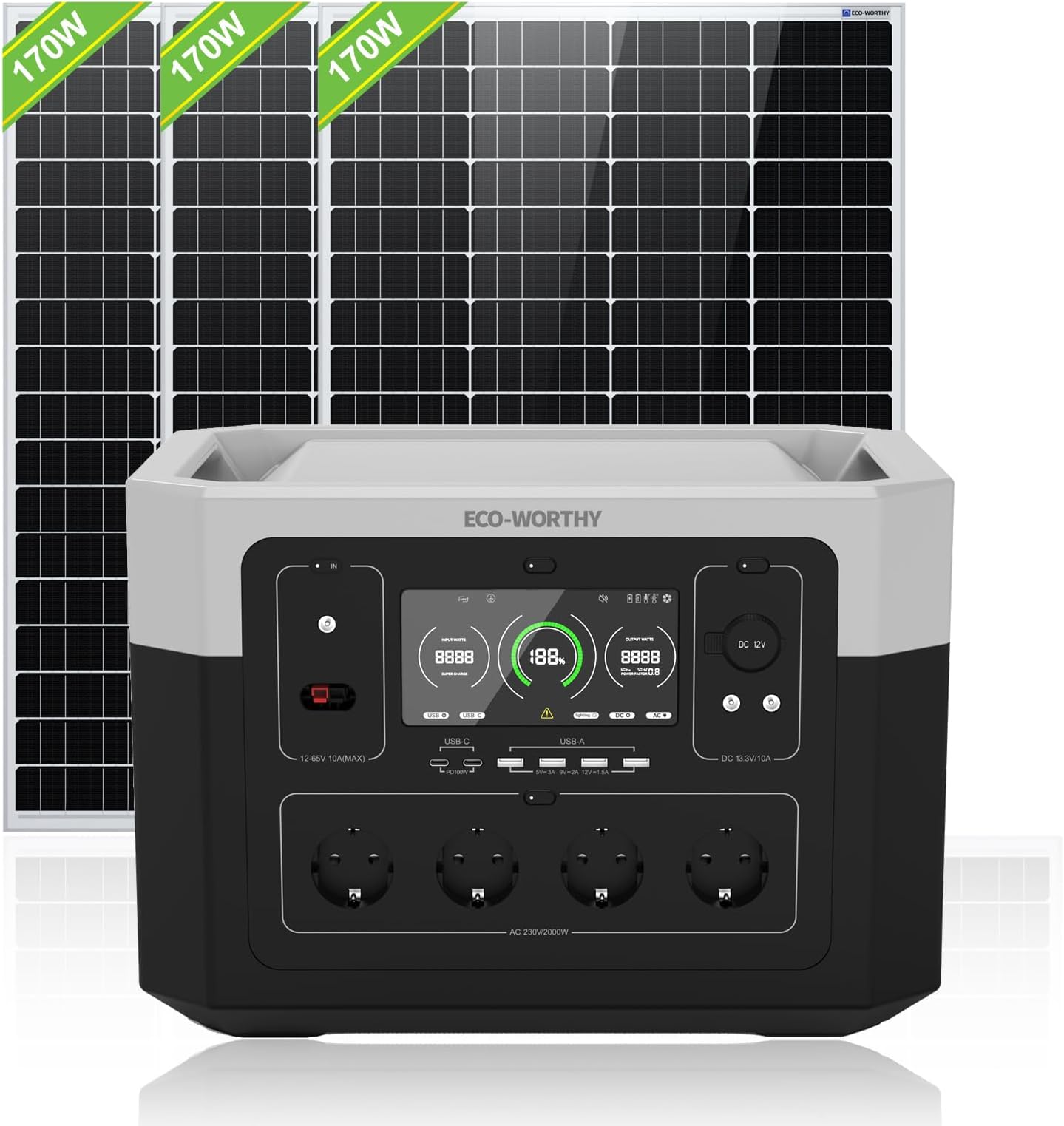 Erstaunlich Powerstation Mit Solarpanel 2000 Watt Fotosnull