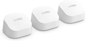 Amazon eero 6+ dual-band mesh Wi-Fi 6 system, with built-in Zigbee smart home hub and 160 MHz client device support (3-pack)