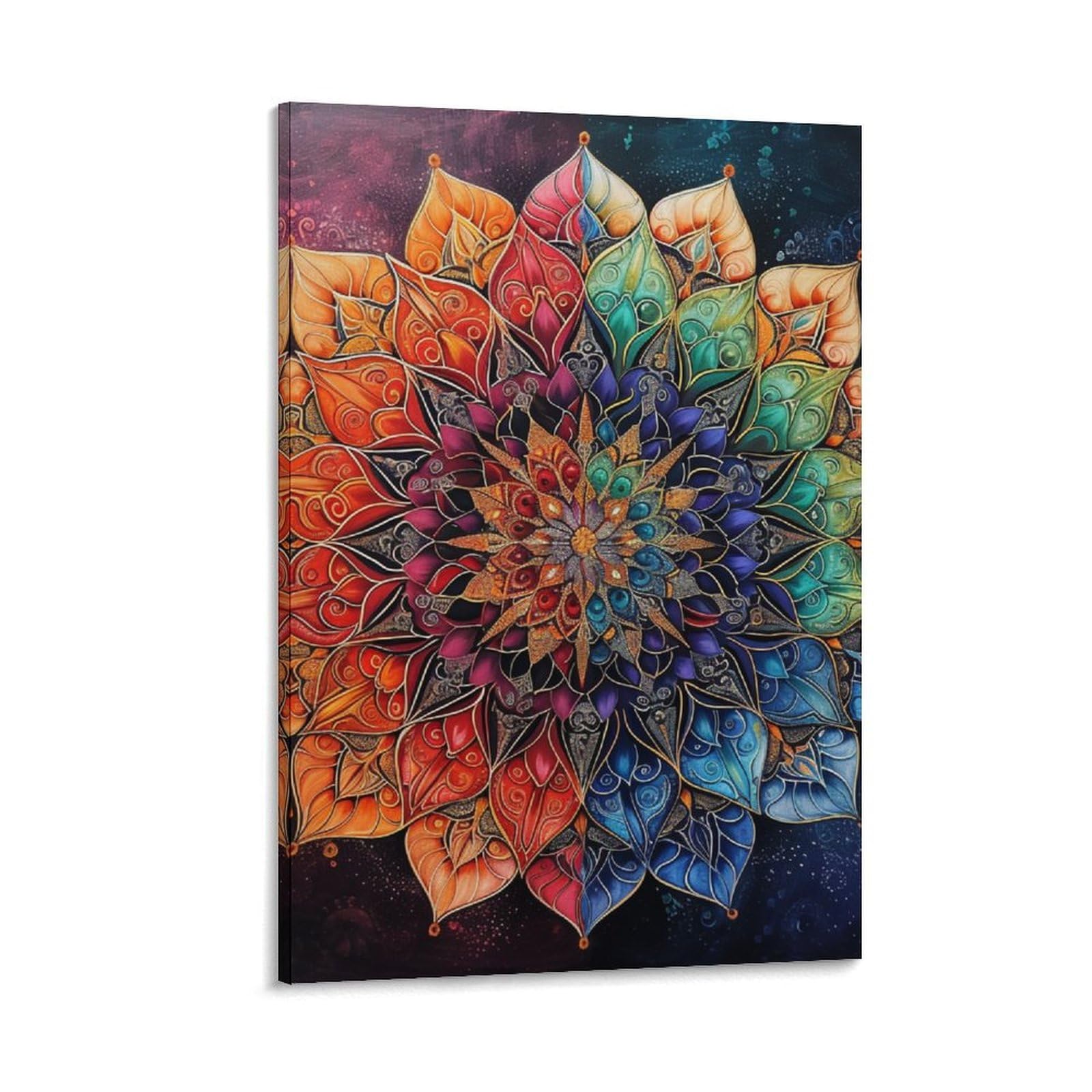 DHBANEIOK Mandala Art - Oil Paintings Reproduction Modern Giclee Canvas Print Artwork Pictures on Canvas Wall Art for Home Office Decorations 24x36inch(60x90cm)