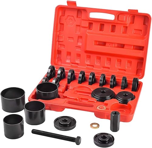 Handor Kit de prensa de rodamientos de rueda de 23 piezas, adaptadores de rodamientos de tracción delantera FWD Kit de herramientas de extracción de