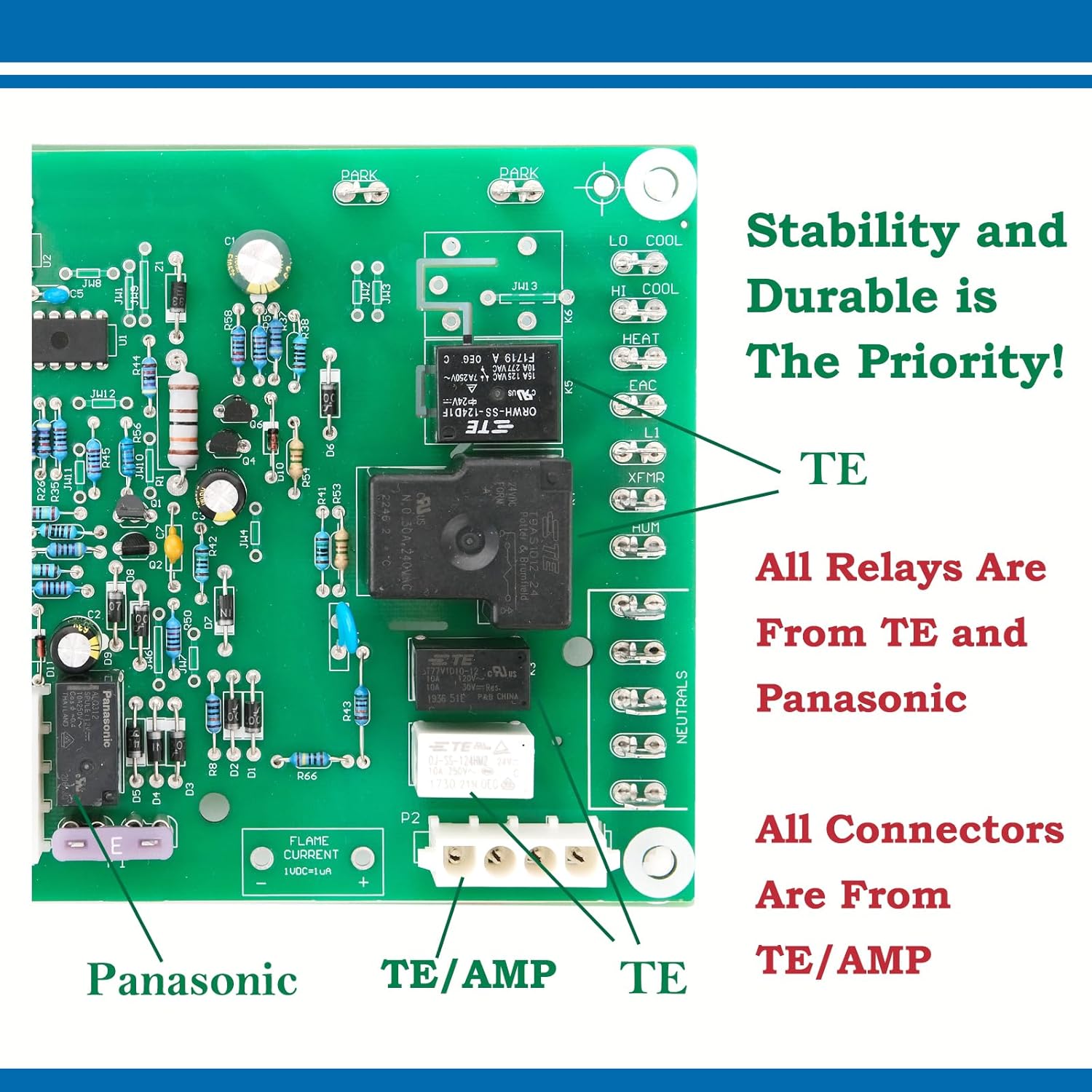 Upgraded 1162-202, 1162-83-202,S1-33103010000 Furnace Control Board Replacement, Compatible with York,Luxaire, Coleman Integrated Control Furnaces,120V Ignitor