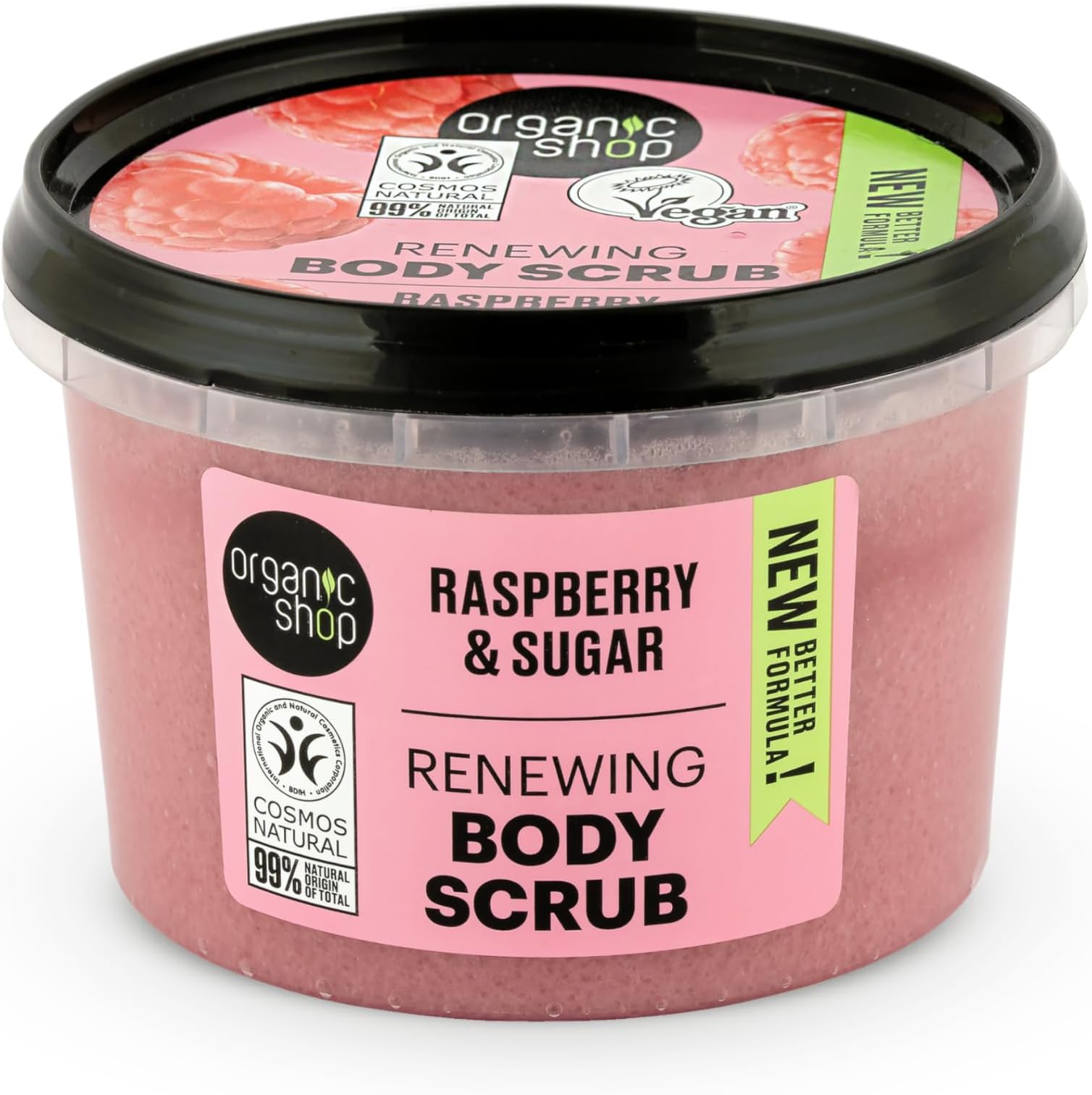 250ml Body Scrub Renewing Raspberry & Sugar