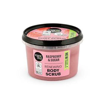 Organic Shop Body Scrub Natural Raspberry Cream and Sugar 250ml