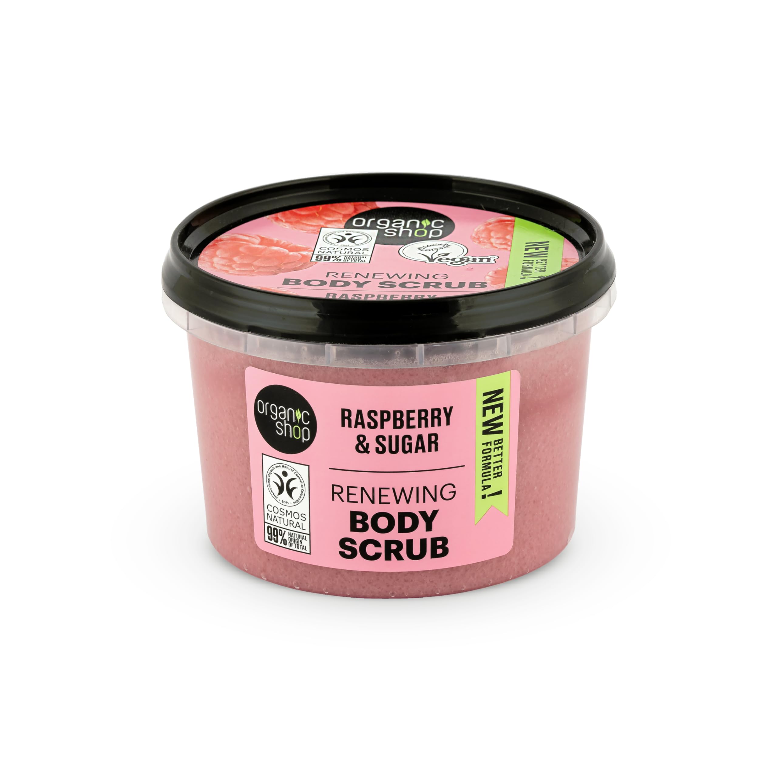 Organic Shop 250ml Body Scrub Renewing Raspberry & Sugar