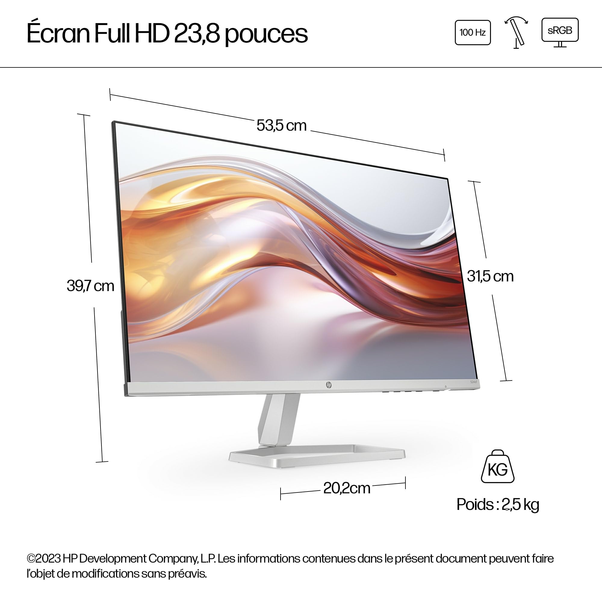 HP 524sf 23.8インチ FHD モニター 本体 HP 524sf FHD ディスプレイ 製品詳細 - モニター | 日本HP