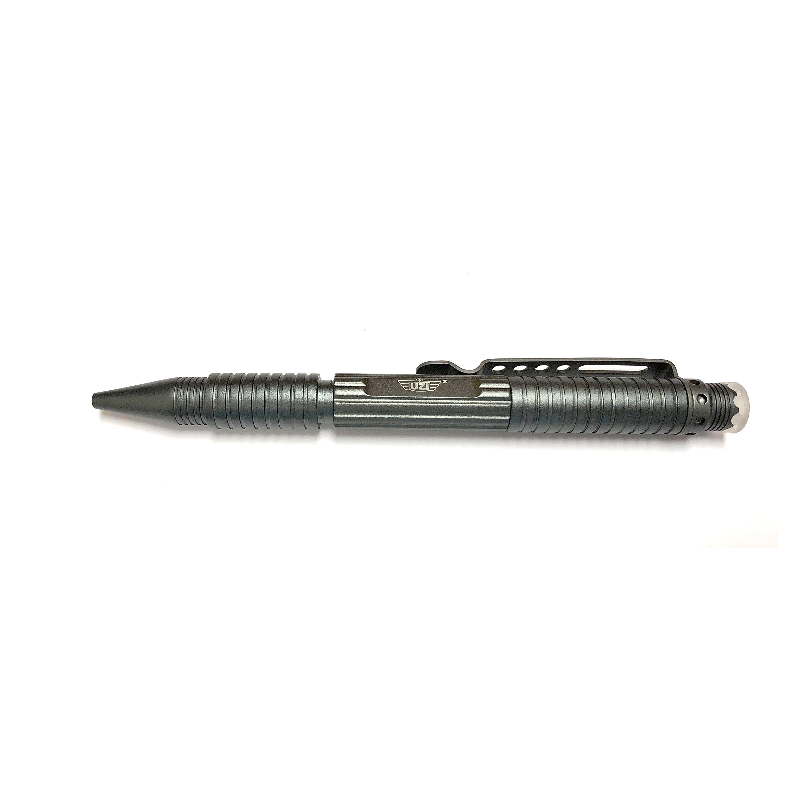 Uzi Tactical Pen, Ultra Durable Aircraft Aluminum with DNA Catcher, Real Ballpoint, Gun Metal