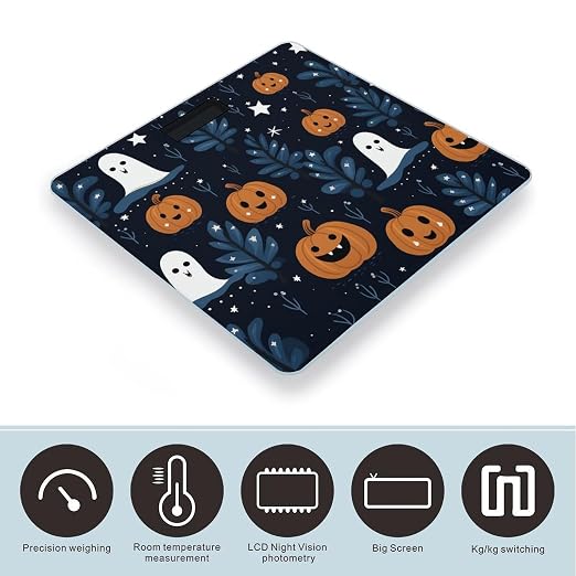 Báscula de baño digital con cabeza de calabaza y pantalla LCD miniatura 3