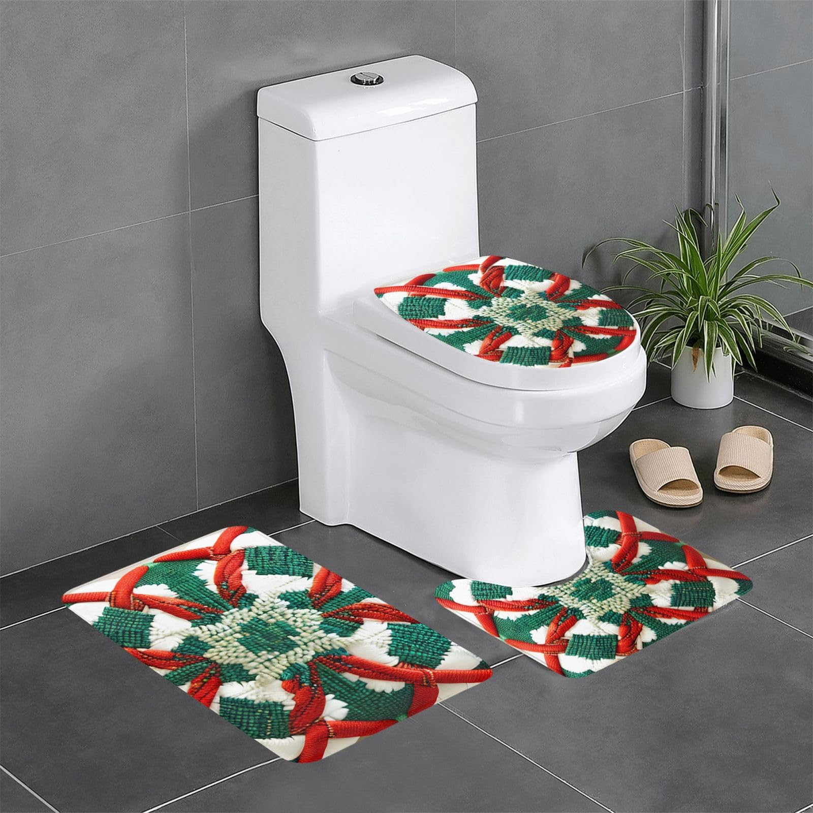 Tapis de salle de bain absorbant yefan ensemble de 3 tapis laine doux wc