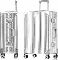 XL❤️大容量 スーツケース アルミフレーム シルバー 大容量 長期 旅行 出張 Amazon.co.jp: [WanderMore] スーツケース キャリーケース キャリー