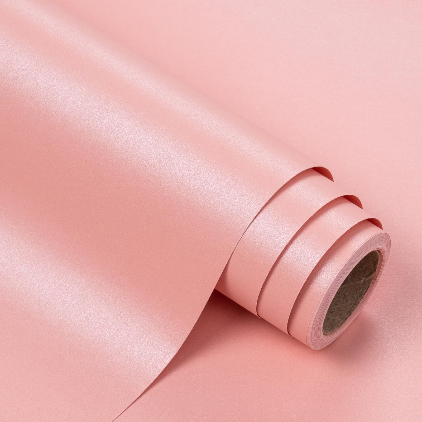 WRAPAHOLIC Baby Shower Wedding Wrapping Paper Roll, Pink Solid Color Gift Wrapping Paper - Perfect for Birthday,Bridal,Valentine's Day - 17in x 32.8ft Roll, 46 Sq. Ft โ image 1