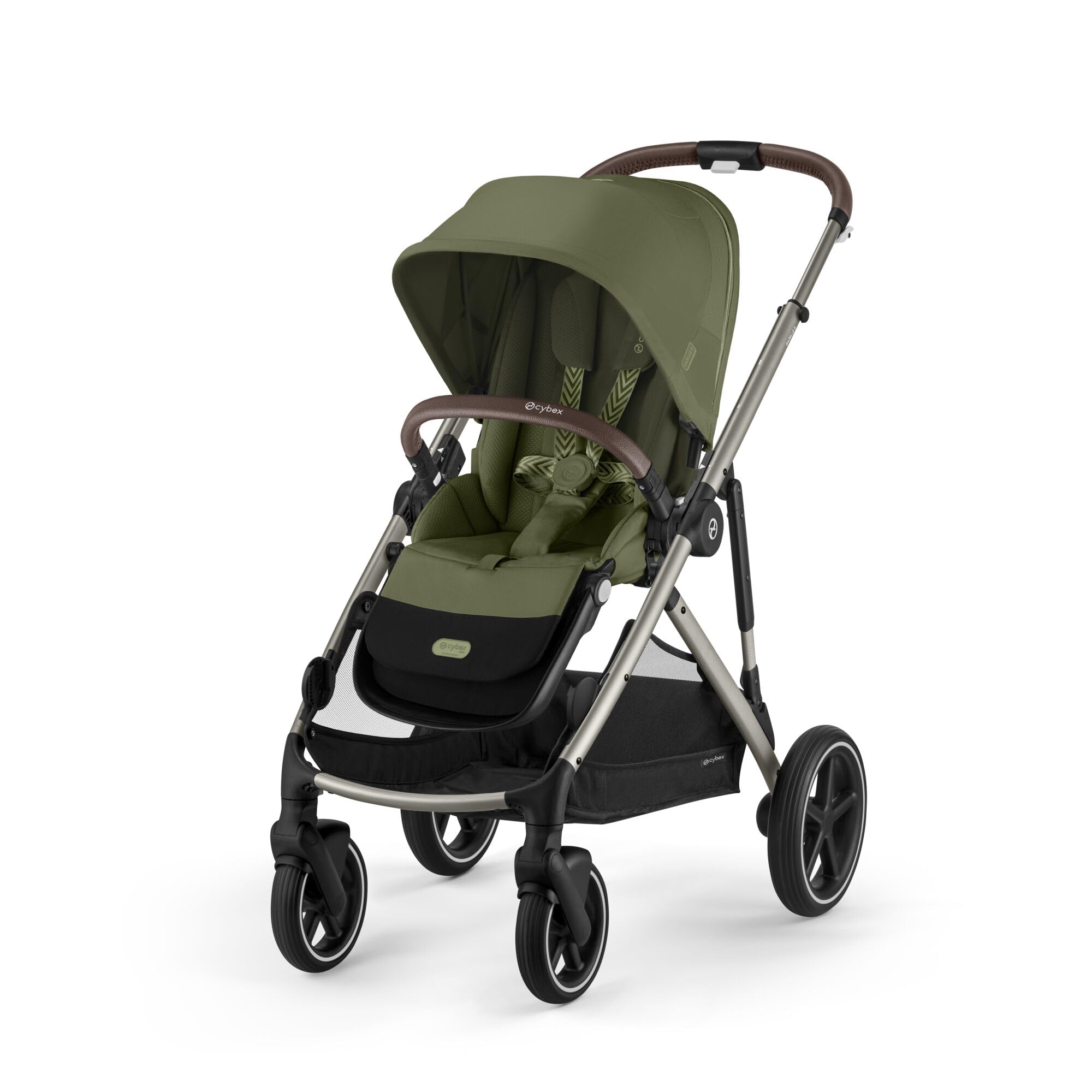 CYBEX Passeggino Gold GAZELLE S, dalla nascita a circa 4 anni, max. 22 kg (modalità singola) / 2x 22 kg (modalità duo), sistema all-​in-​1 con 20+ configurazioni, verde muschio