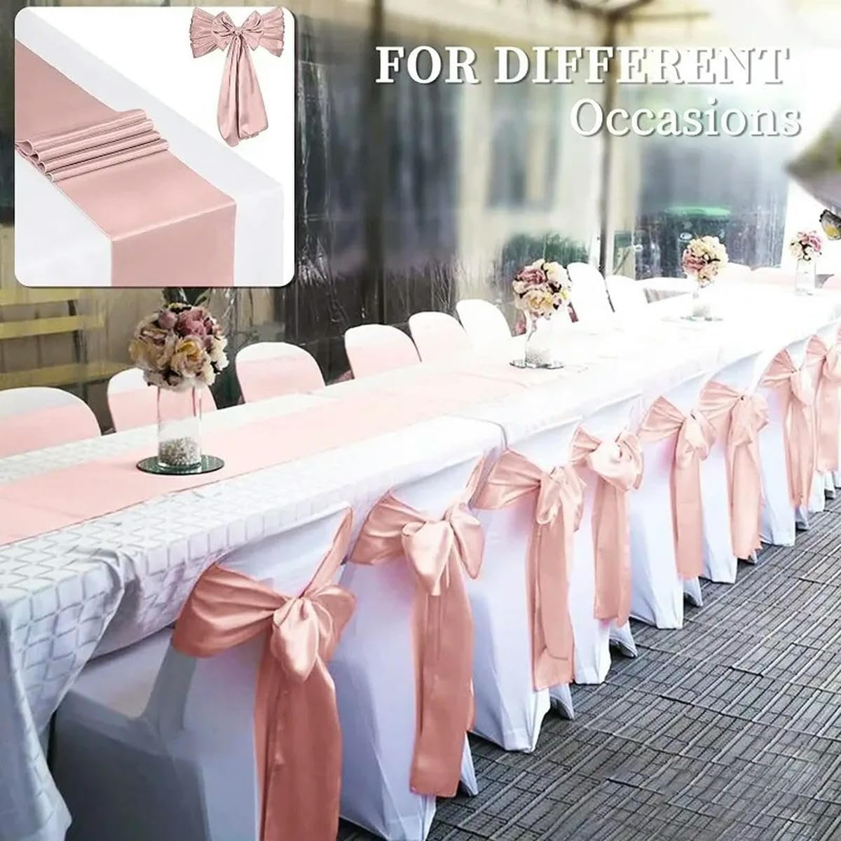20 szt. Satynowe szarfy na krzesła krawaty kokardki krzesła do jadalni szarfy na wesele Event Party ceremonia dekoracja krzesła bankietowego(Gree)