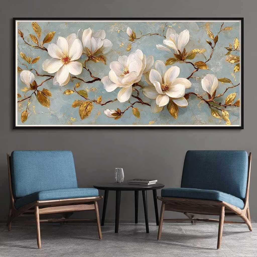 Diamond Painting Kits for Adults, 5D Diamond Art Retro 70x140cm, DIY Large Flowers Dimond Art kits Adults, Full Drill Crystal Rhinestone Embroidery Canvas Gem Art Craft for Home Wall Decor (DP350)