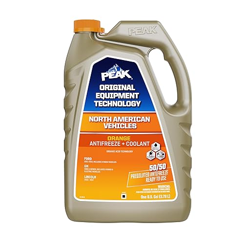 PEAK OET Extended Life Orange 50/50 Prediluted Antifreeze/Coolant for North American Vehicles, 1 Gal.