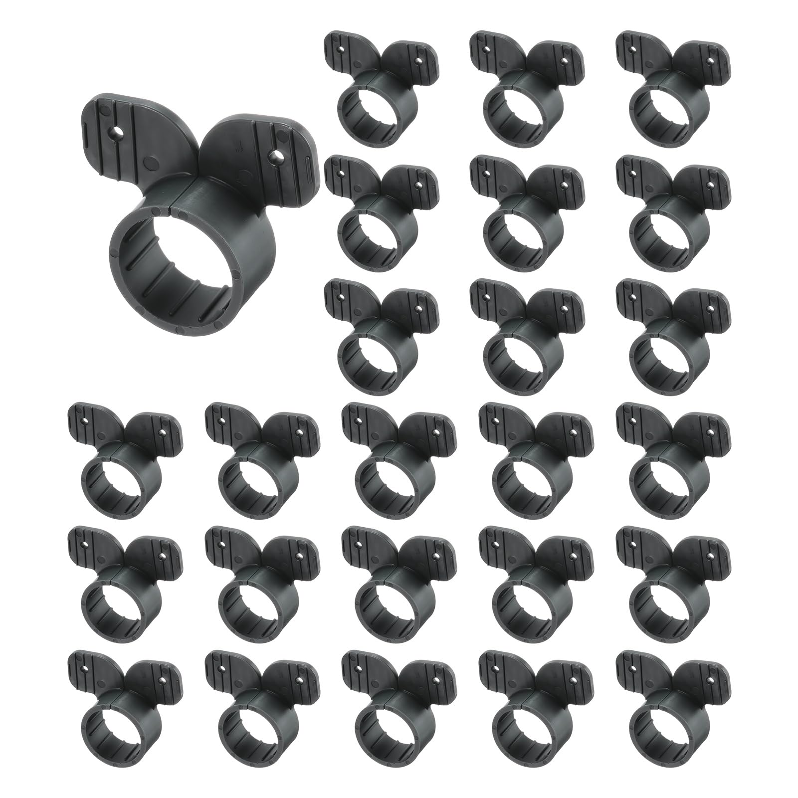 QUARKZMAN 100pcs Colliers De suspendu Pour Tuyaux 1" Style Lépidoptère Gris