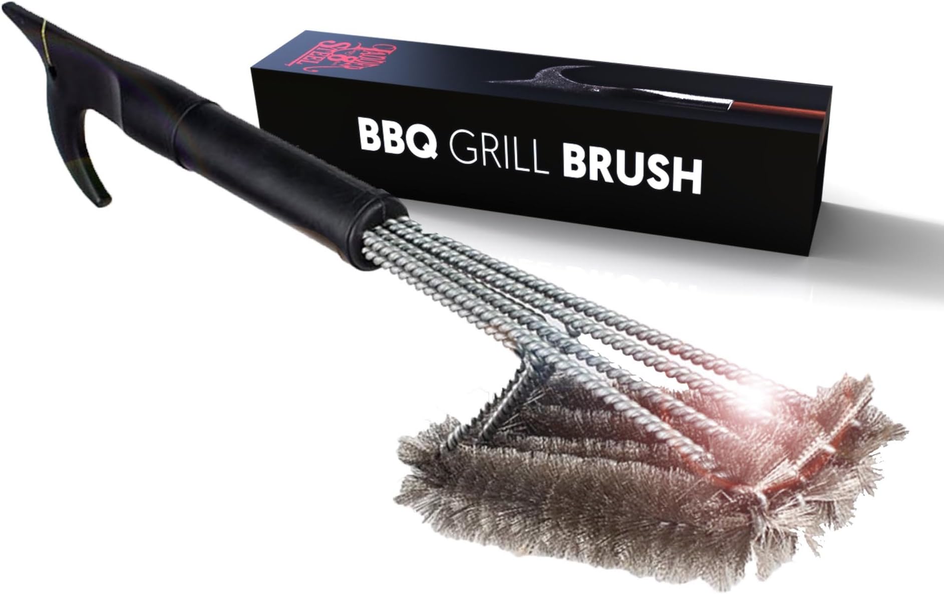 Jolly Green Products Heavy Duty Grill Brush for Outdoor Grill – Safe Grill Brush Designed by Firefighter | Barbecue Grill Brush & BBQ Brushes for Grill Cleaner | Durable & Safe for All Grates