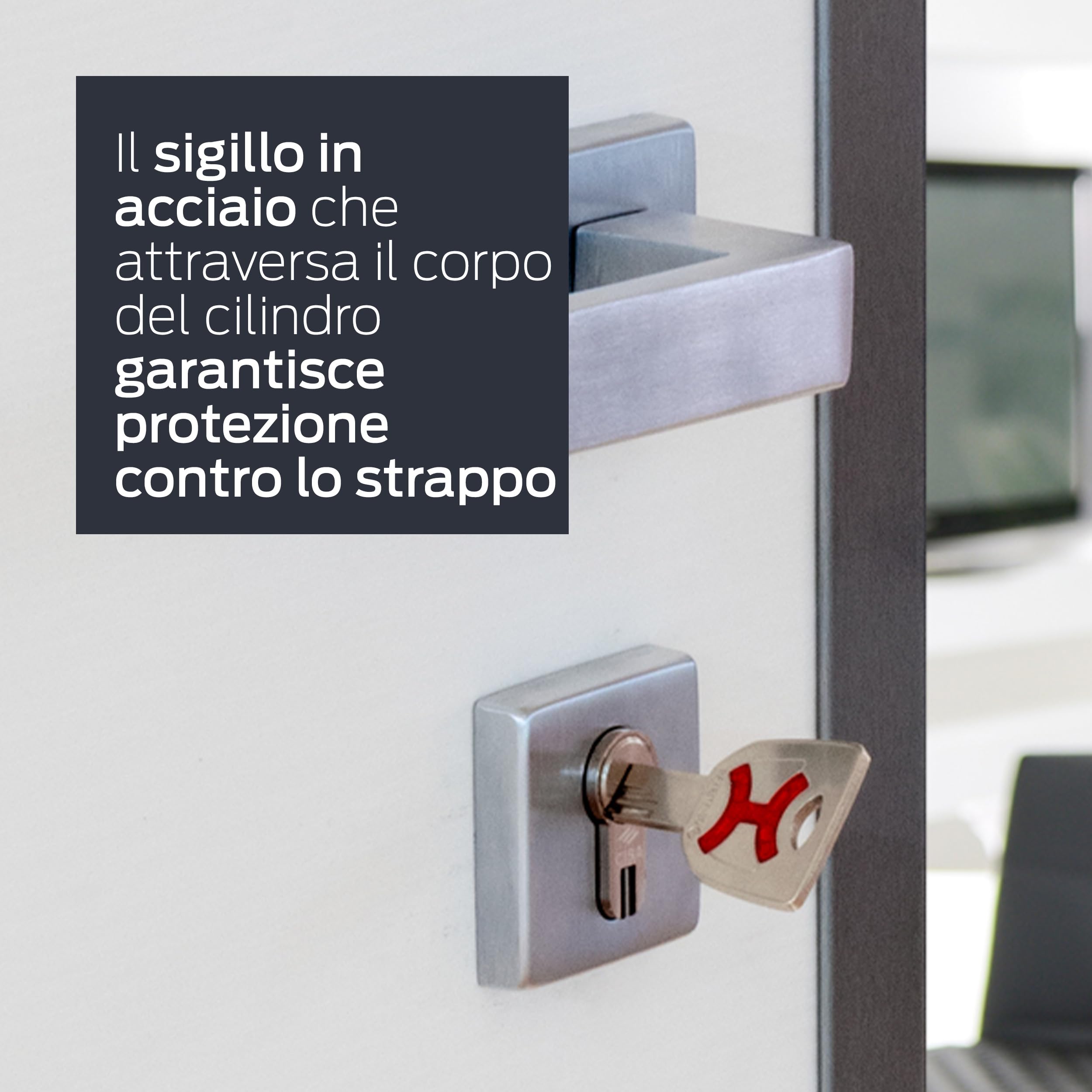 CISA - Cilindro Europeo AP4 S 10P3S70701200C5 per Serratura Porta Blindata - Cilindro Europeo 30/30 con 5 Chiavi A Duplica Protetta - Anti Bumping Anti Strappo - Predisposizione al Pomolo