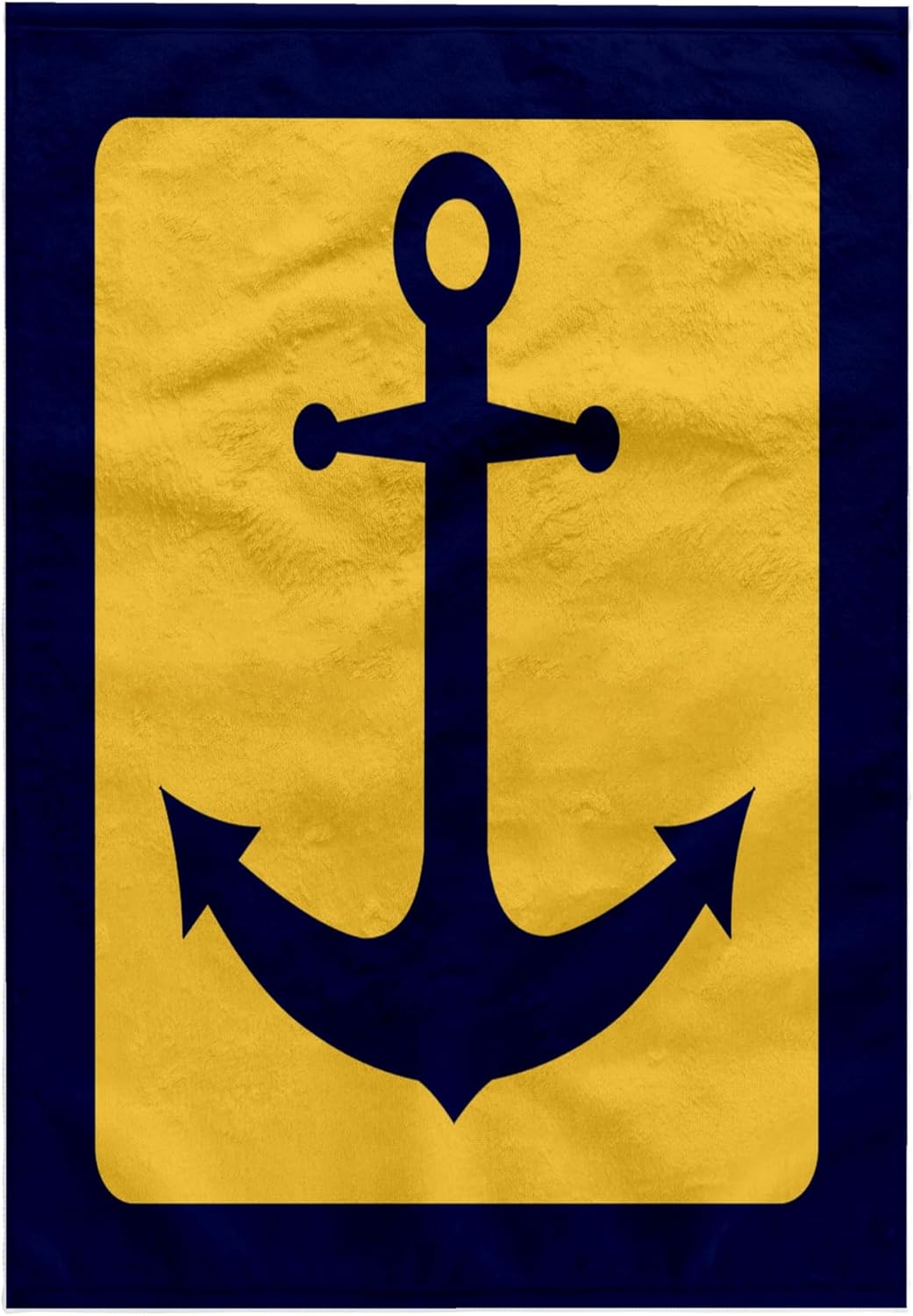 3dRose Blue and Yellow Nautical Anchor Design 22x30 Bath Hand Pool Towel