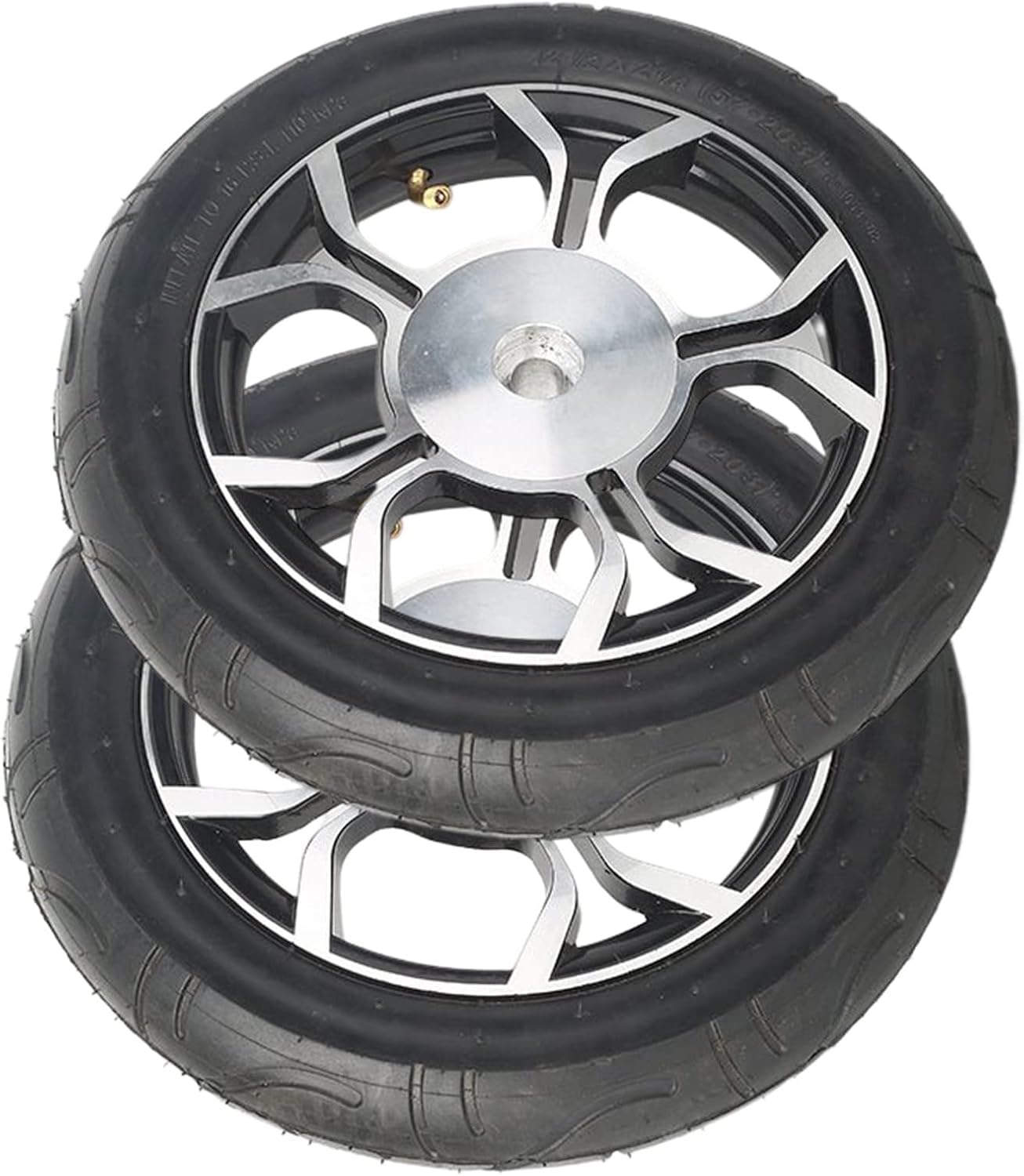 Roue arrière de fauteuil roulant électrique 12 pouces en alu noir