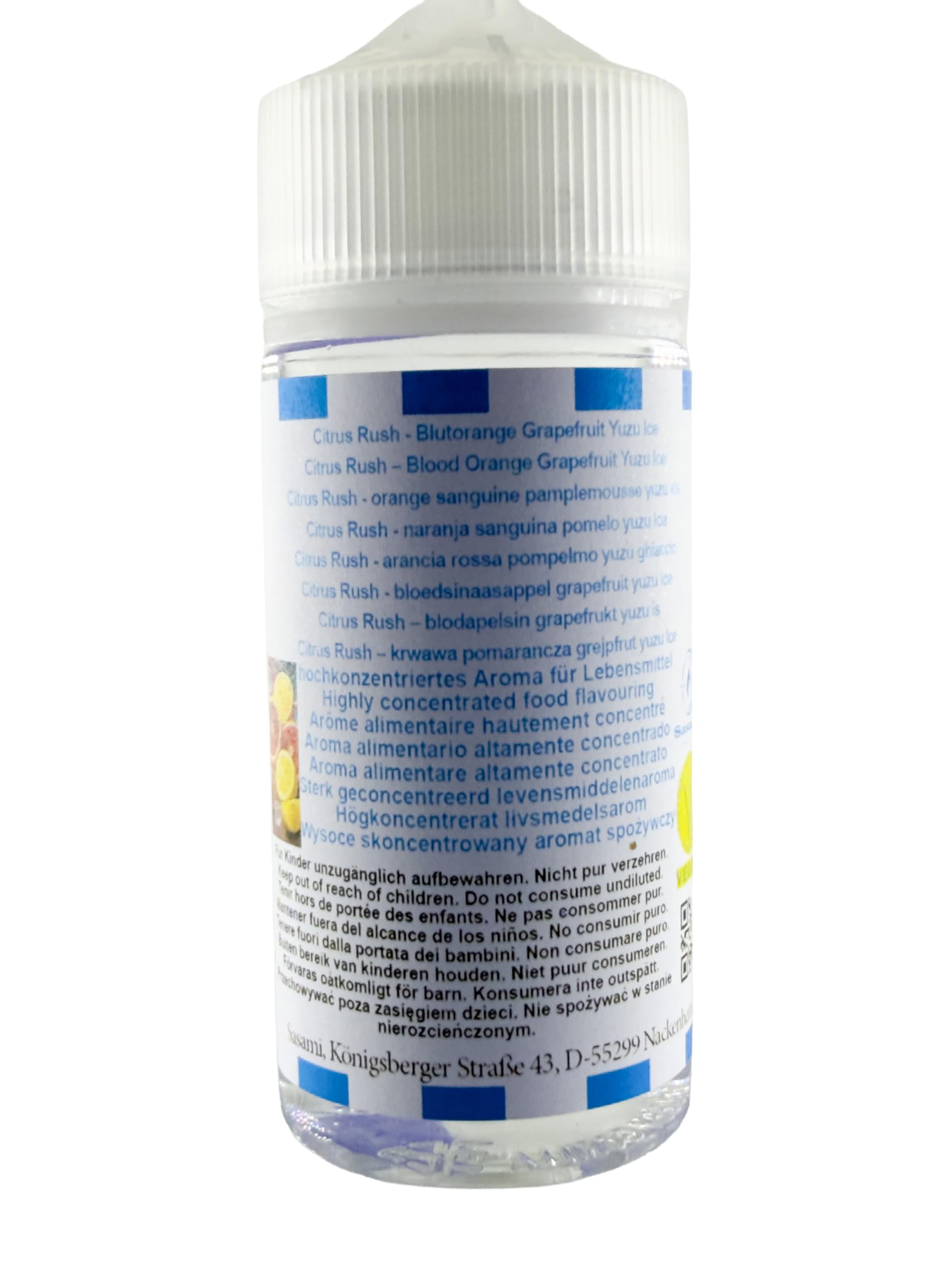 Citrus Rush – krwawa pomarańcza grejpfrut yuzu Ice aromat koncentrat – Wegański – Sasami – 100ml
