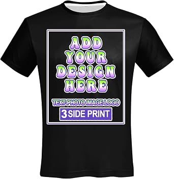 Custom T Shirts for Men Design Your Own Personalized Customized Customizable Tee Sport Print Text Photo Logo