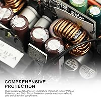 Vista 7 de Segotep 650W 80 Plus Gold Certificado No Modular ATX Fuente de Alimentación con Conectores de 6+2 Pines Protección PFC y Cumplimiento RoHS