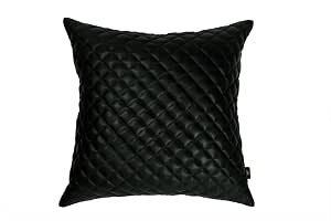 Azrah Traders Lambskin Leather Pillow Cover – 20x20 Inch, Dark Brown, Handmade, Hidden Zipper, 2-Pack