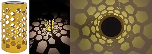 Sunset Vista Designs Colección 93615 Linterna solar, colmena 4,73 x 4,73 x 9,44