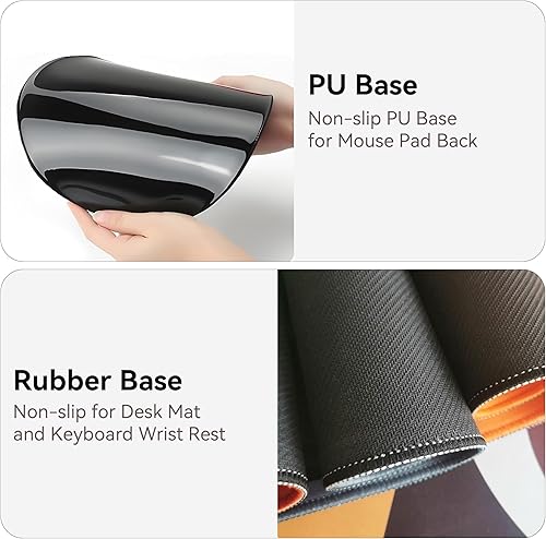 Miniatura 6 de Juego de alfombrillas de escritorio + teclado y alfombrilla para mouse con soporte para reposamuñecas, alfombrilla grande 4 en 1 para computadora