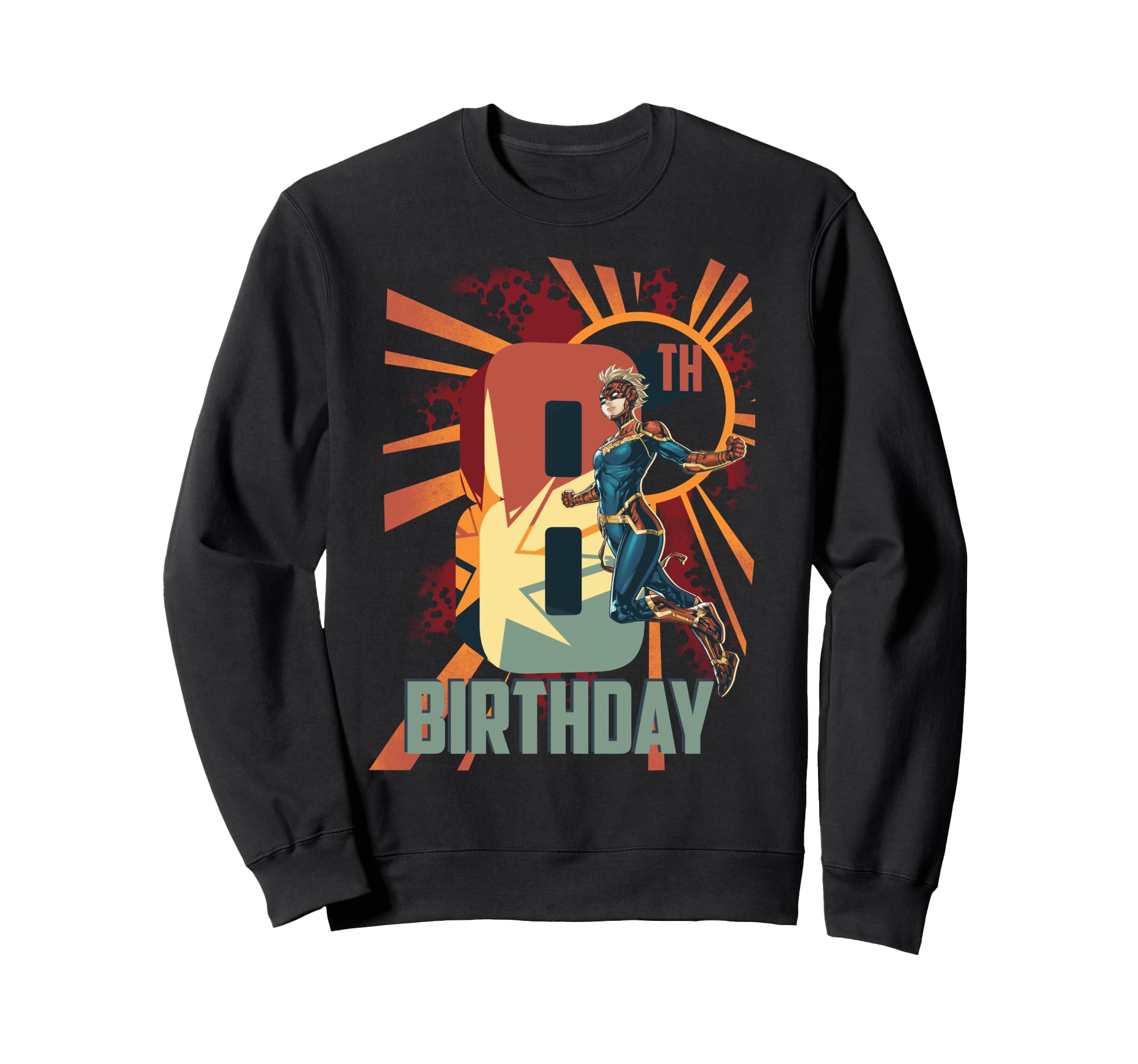 Sweatshirt Captain Marvel 8 ans : pull d'anniversaire pour enfant - 2