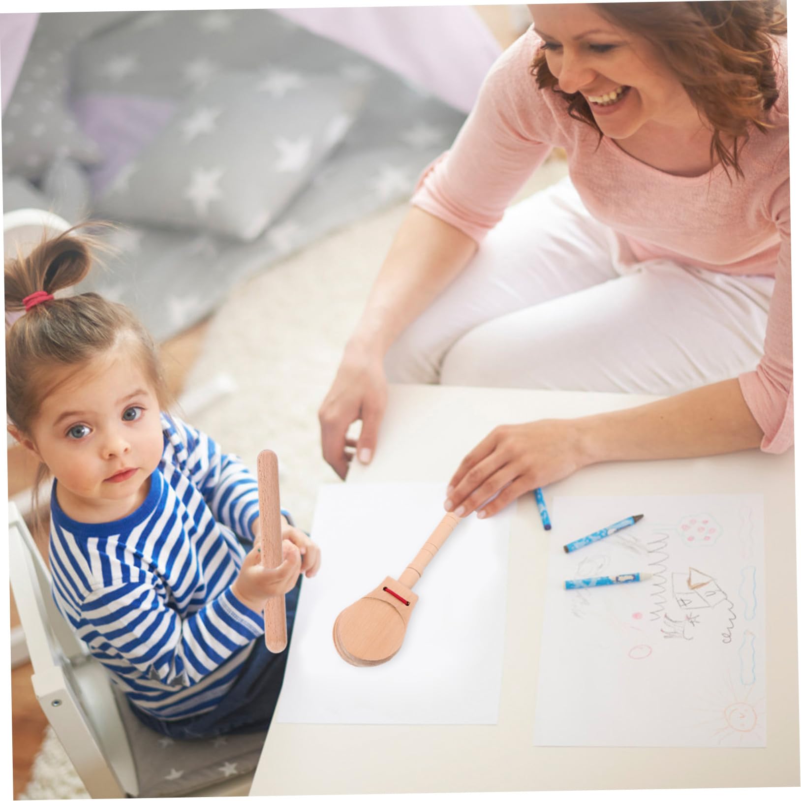 Strumenti Musicali in Legno per Giocattolo Ritmico Educativo per Sviluppo Coordinazione Occhio Mano Regalo Compleanno Sicuro e Liscio