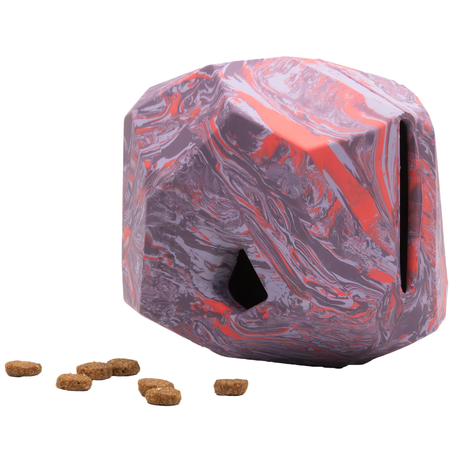 Ruffwear Gnawt-a-Rock Dog Toy, Durable and Chew Resistant, Natural Latex Rubber, Throw Toy with Erratic Bounce and Interactive Treat-Dispensing for Boredom, M/L Dogs, Purple Orchid, One Size - Image 2