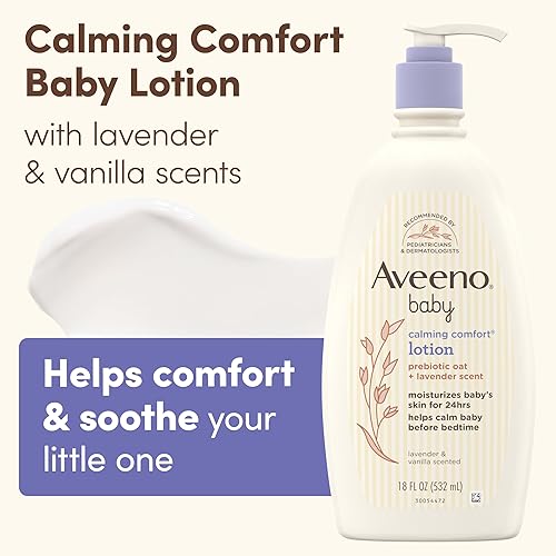 Miniatura 2 de Aveeno Baby Confort Loción hidratante calmante con lavanda vainilla y avena natural 18 fl oz