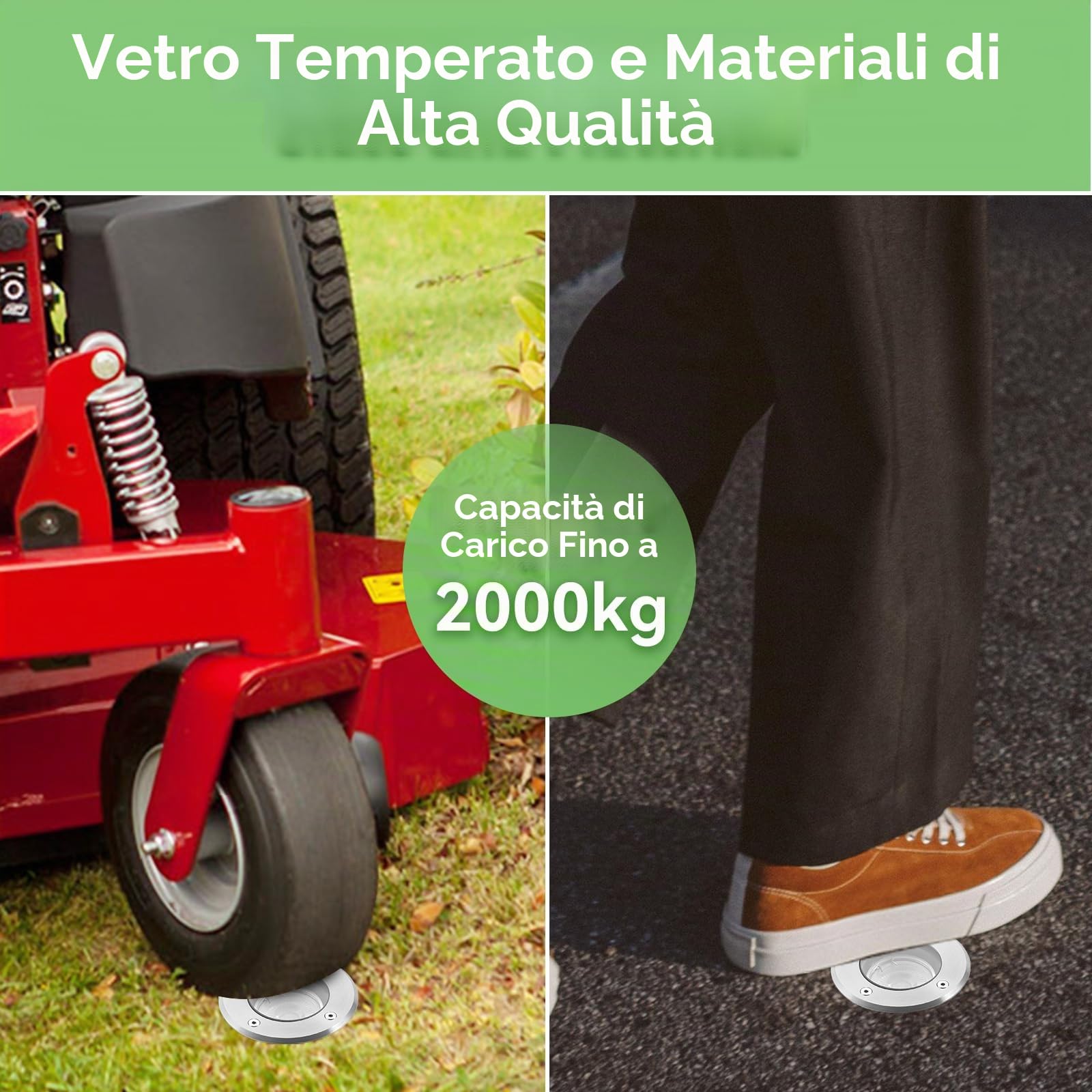4pcs Segnapasso Led Esterno per Gu10 3w 230v Bianco Caldo 3000k, IP67 Impermeabile Faretto Segnapasso da Esterno, Faretti Incasso Esterni per Esterni, Giardino, Terrazza, Cortile, Passerella