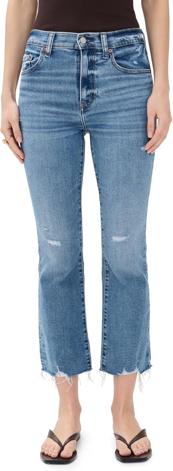 DAZE Women's Shy Girl Crop Flare Jeans