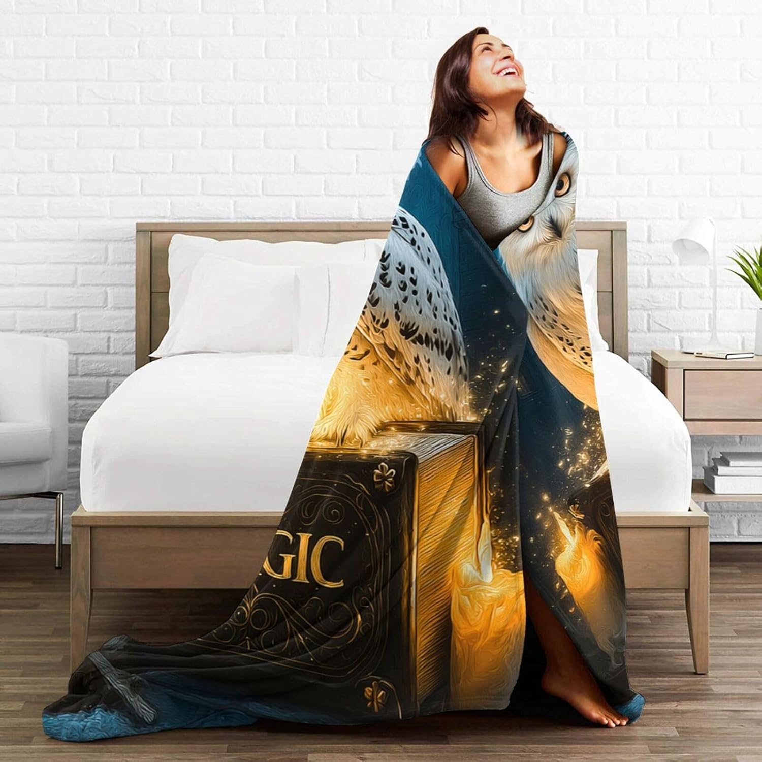 Owl Blanket Cute Owl Throw Blanket Magical Soft Cozy Fleece Fuzzy Stuff Plush Flannel Gifts for Girls Women Boys Kids Adults 40''x50'' - Image 7